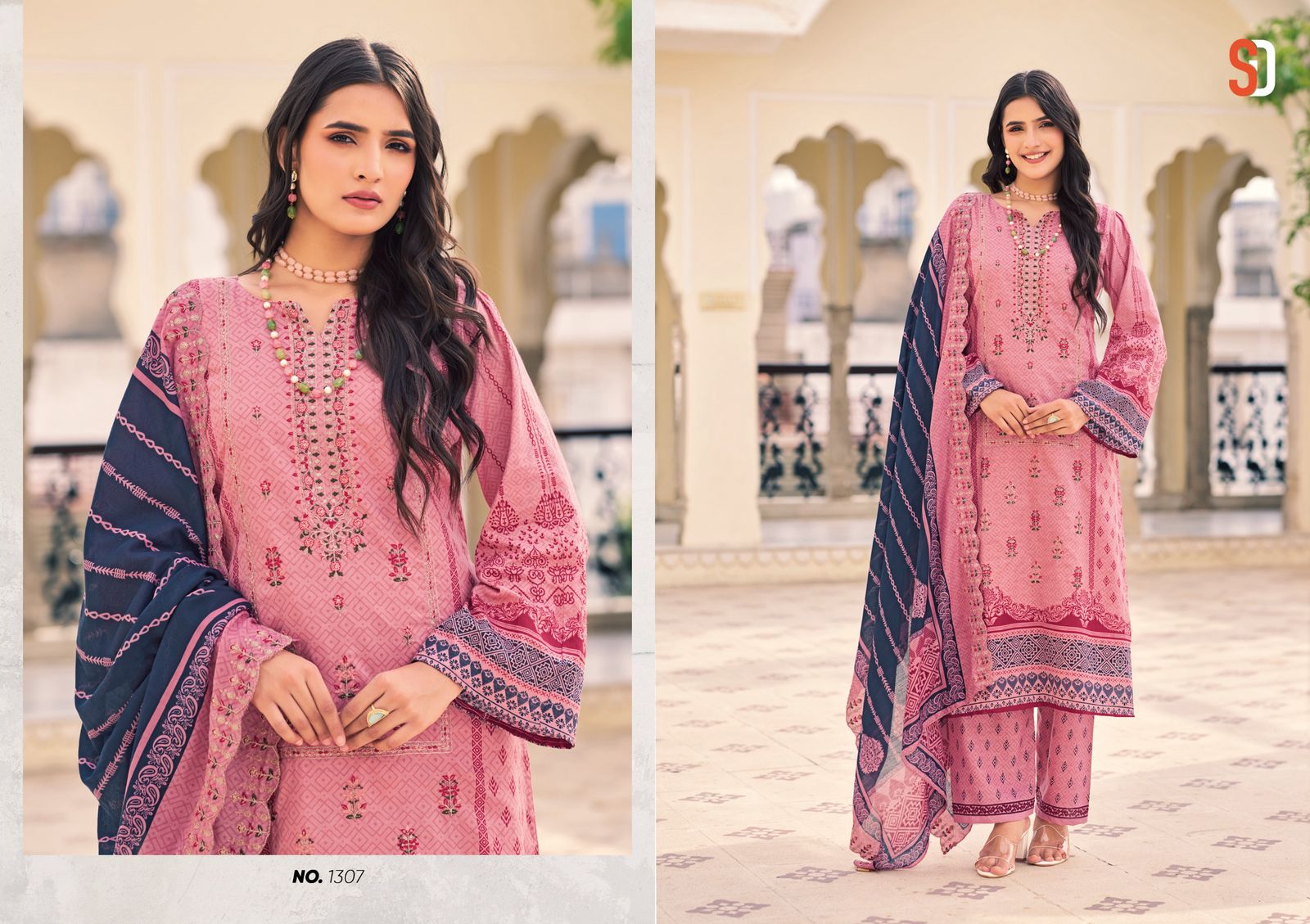 Shraddha Bin Saeed Lawn Collection Vol 13 Cotton Wholesale Pakistani Suit Catalog - Image 7