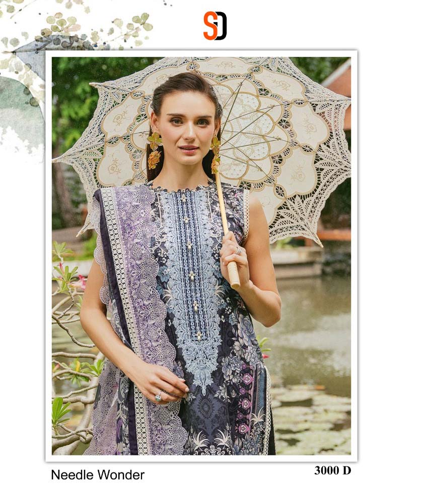 Shraddha Needle Wonder Vol 3 Cotton Dupatta Wholesale Pakistani Salwar Suit Catalog