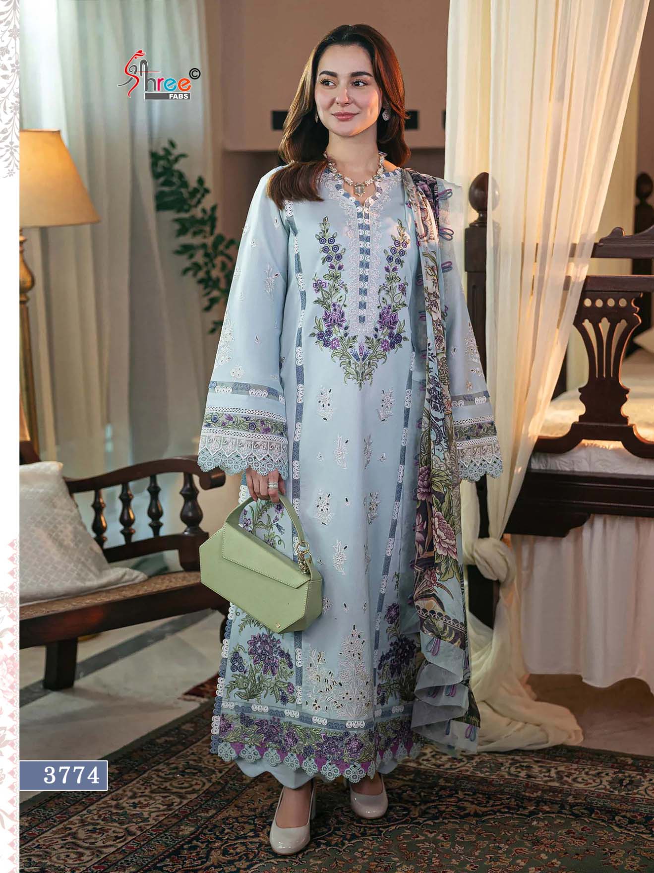 Shree Ombre Lawn Collection 25 Nx Cotton Dupatta Wholesale Pakistani Eid Collection