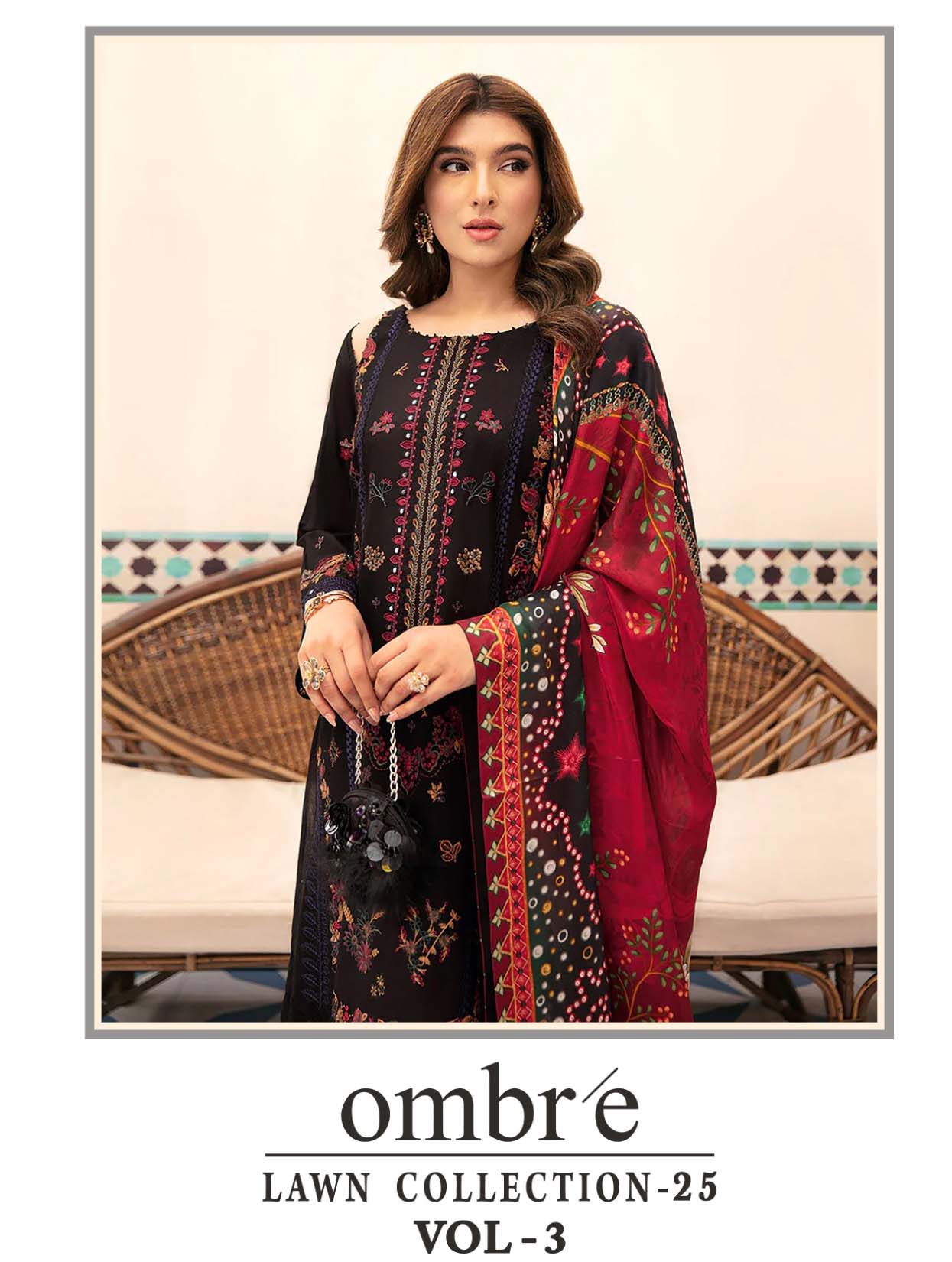Shree Ombre Lawn Collection 25 Vol 3 Cotton Dupatta Wholesale Pakistani Eid Collection