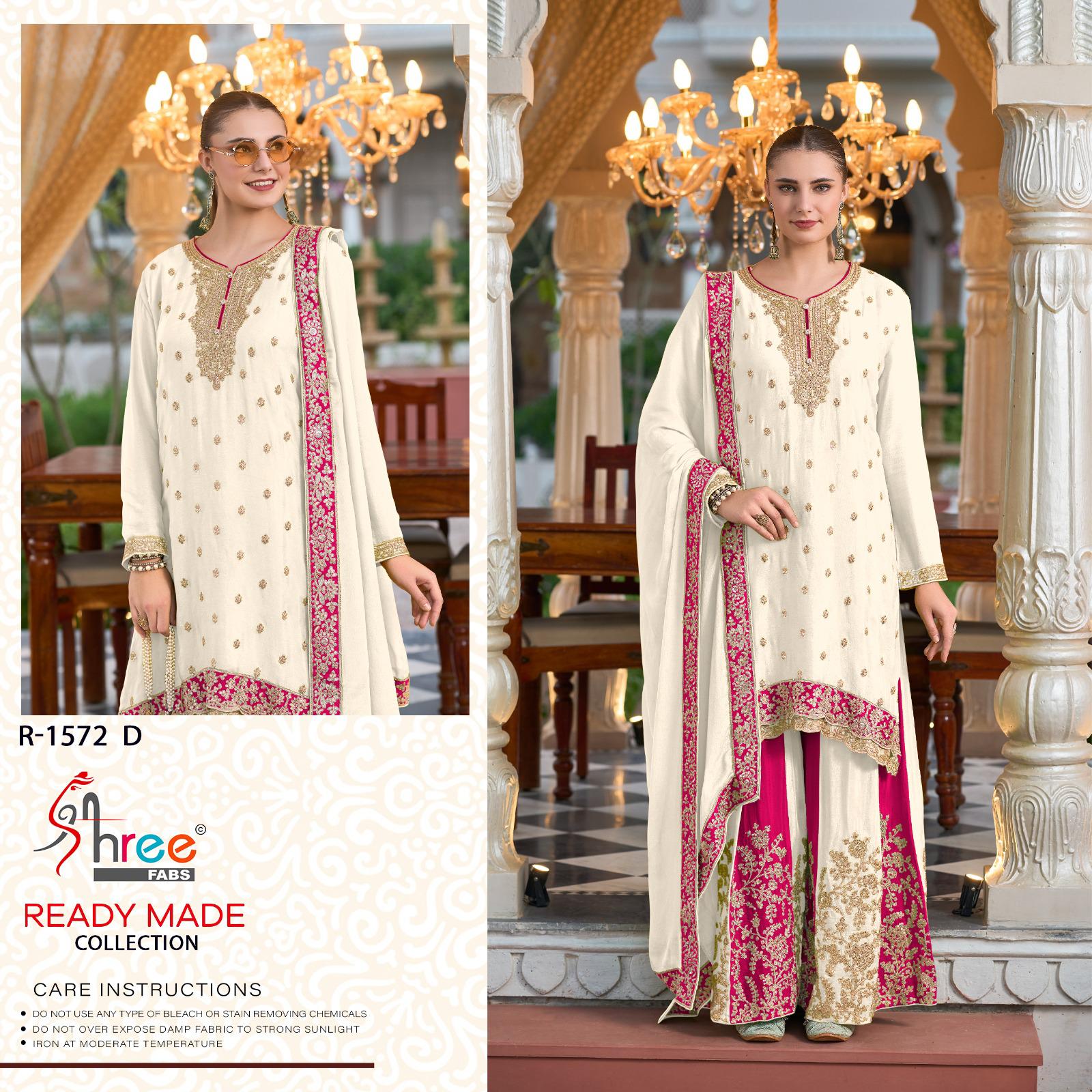 Shree R 1572 Chinon Wholesale Readymade Pakistani Salwar Suits Catalog - Image 2