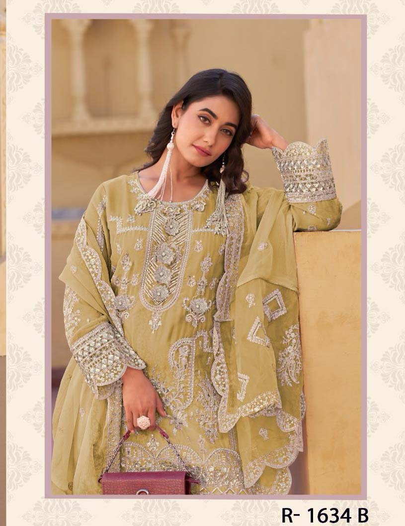 Shree R 1634 Chiffon Wholesale Pakistani Readymade Eid Collection