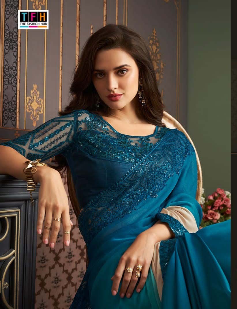 Tfh Sw-1207 Majestic Shaded Silk Wholesale Designer Saree Collection