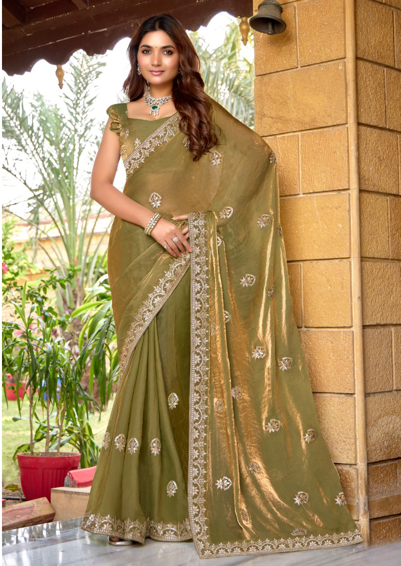 Vardan Ethnic Premium Fendi Chiffon Designer Saree Collection - Image 2