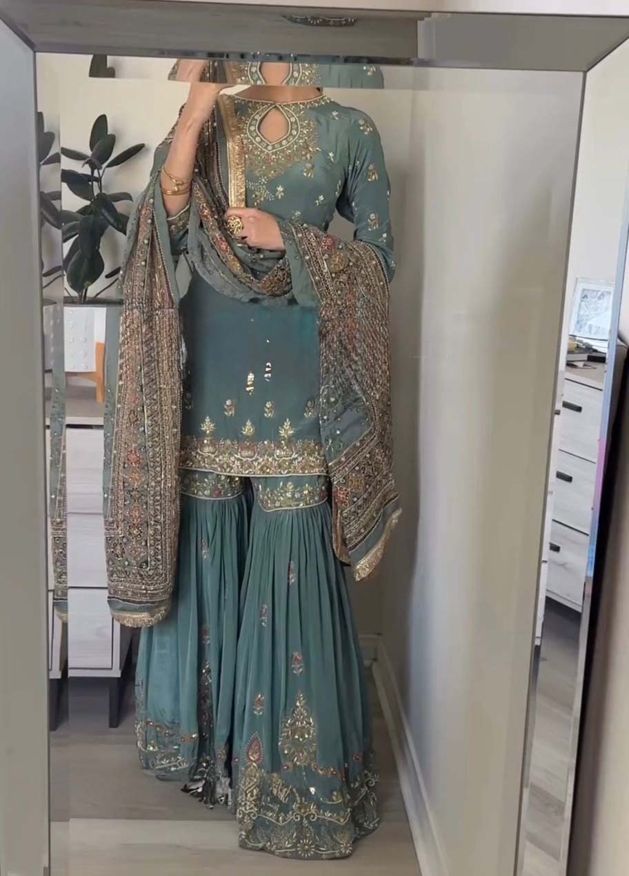 Vardan Ssr-504 Heavy Faux Georgette Wholesale Pakistani Readymade Eid Collection