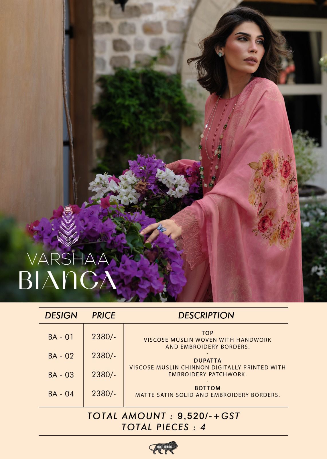 Varsha Bianca Muslin Wholesale Fancy Simmer Dress Material Collection - Image 6