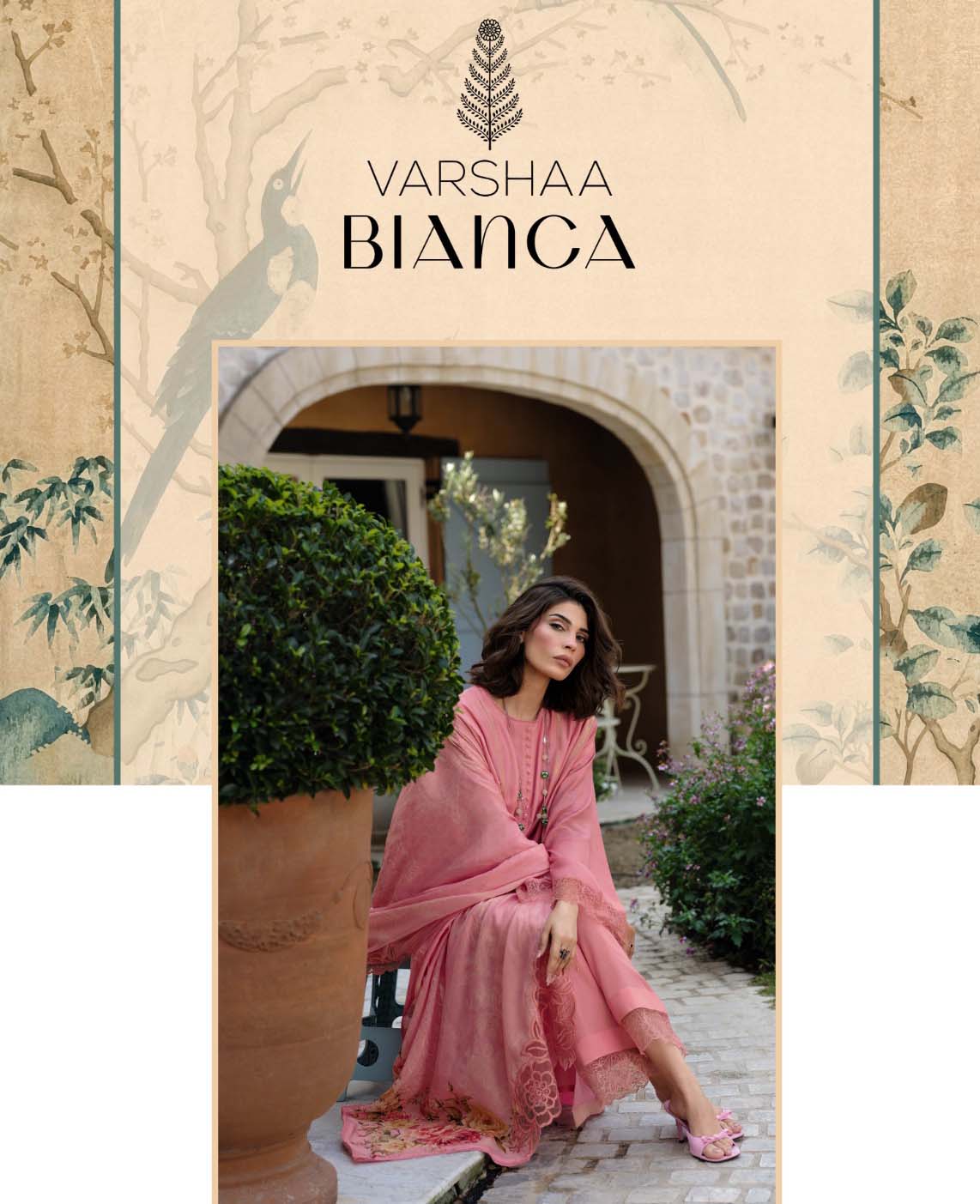 Varsha Bianca Muslin Wholesale Fancy Simmer Dress Material Collection
