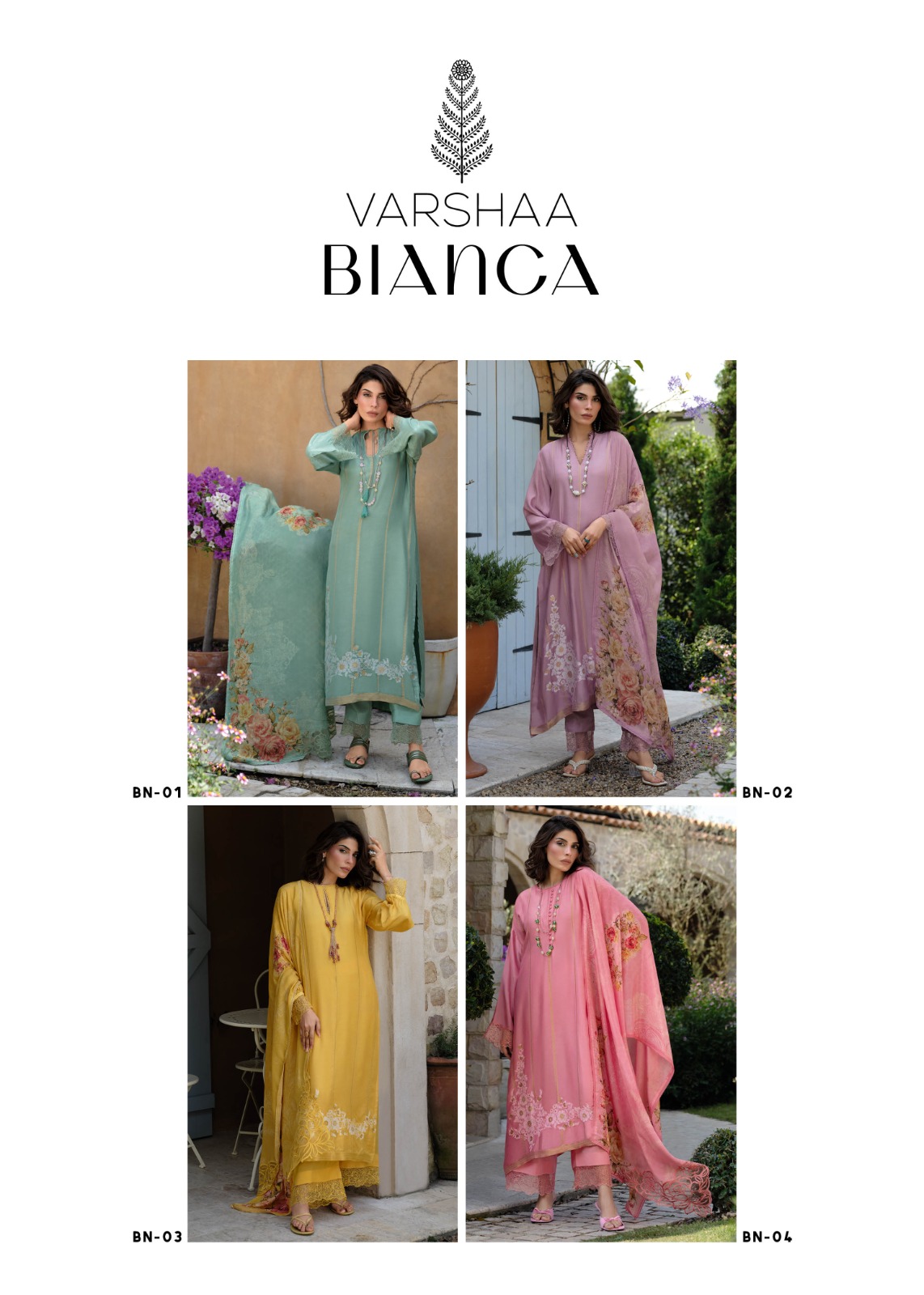 Varsha Bianca Muslin Wholesale Fancy Simmer Dress Material Collection - Image 7