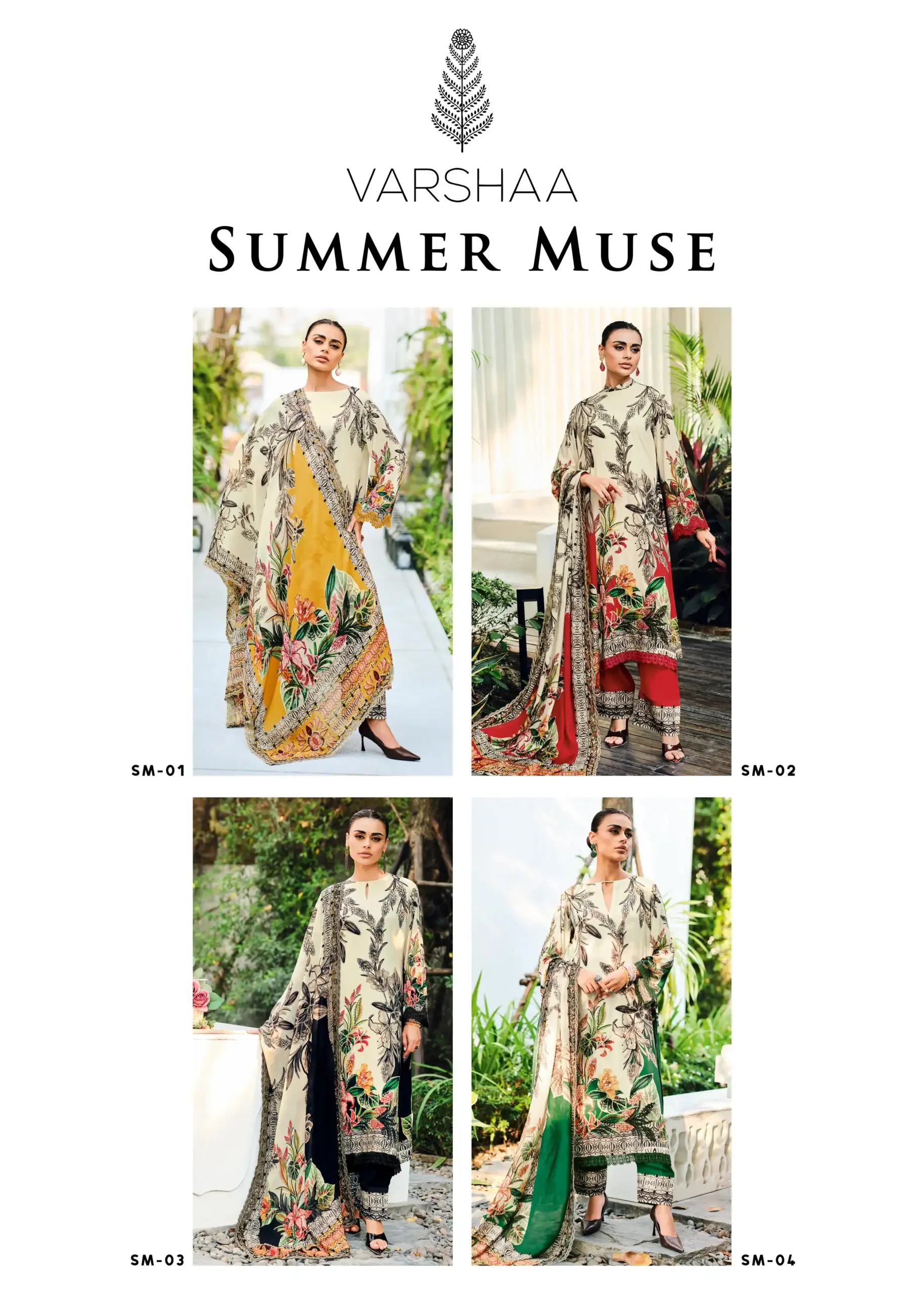 Varsha Summer Muse Cotton Digitally Printed Handwork Wholesale Salwar Suits Catalog - Image 2