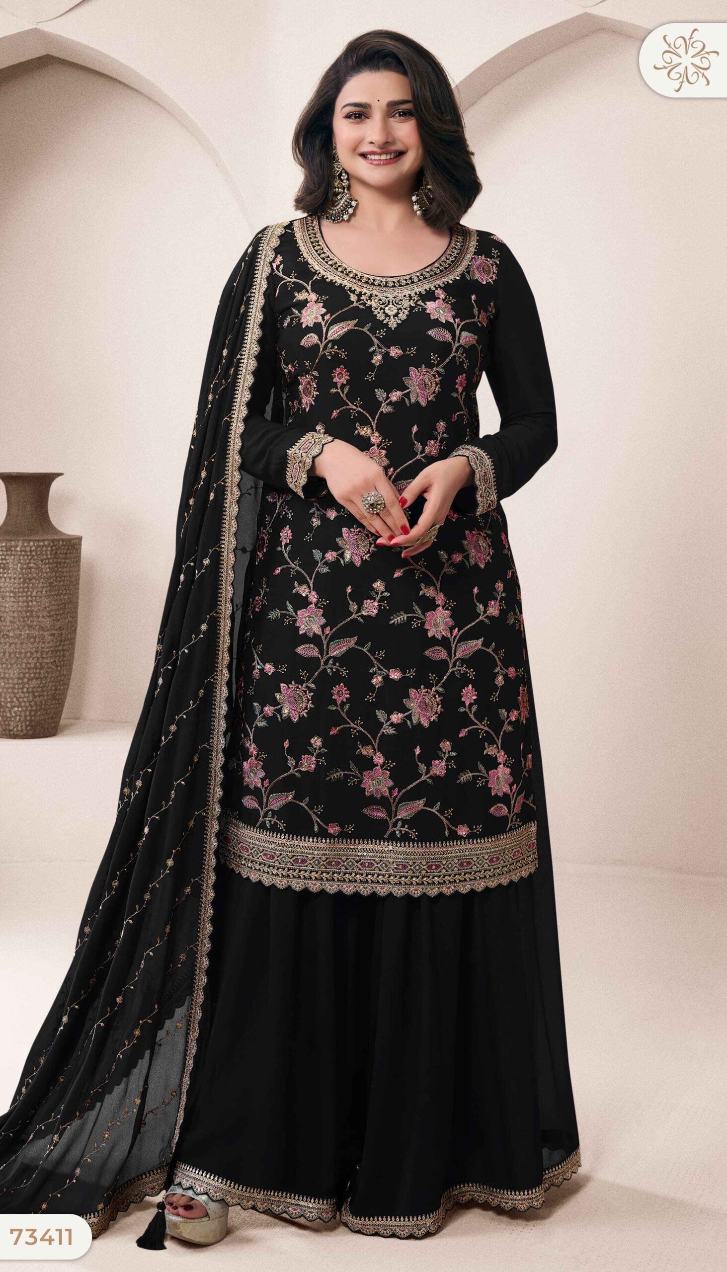 Vinay Kuleesh Lekha Chinon Wholesale Designer Salwar Kameez Collection - Image 3