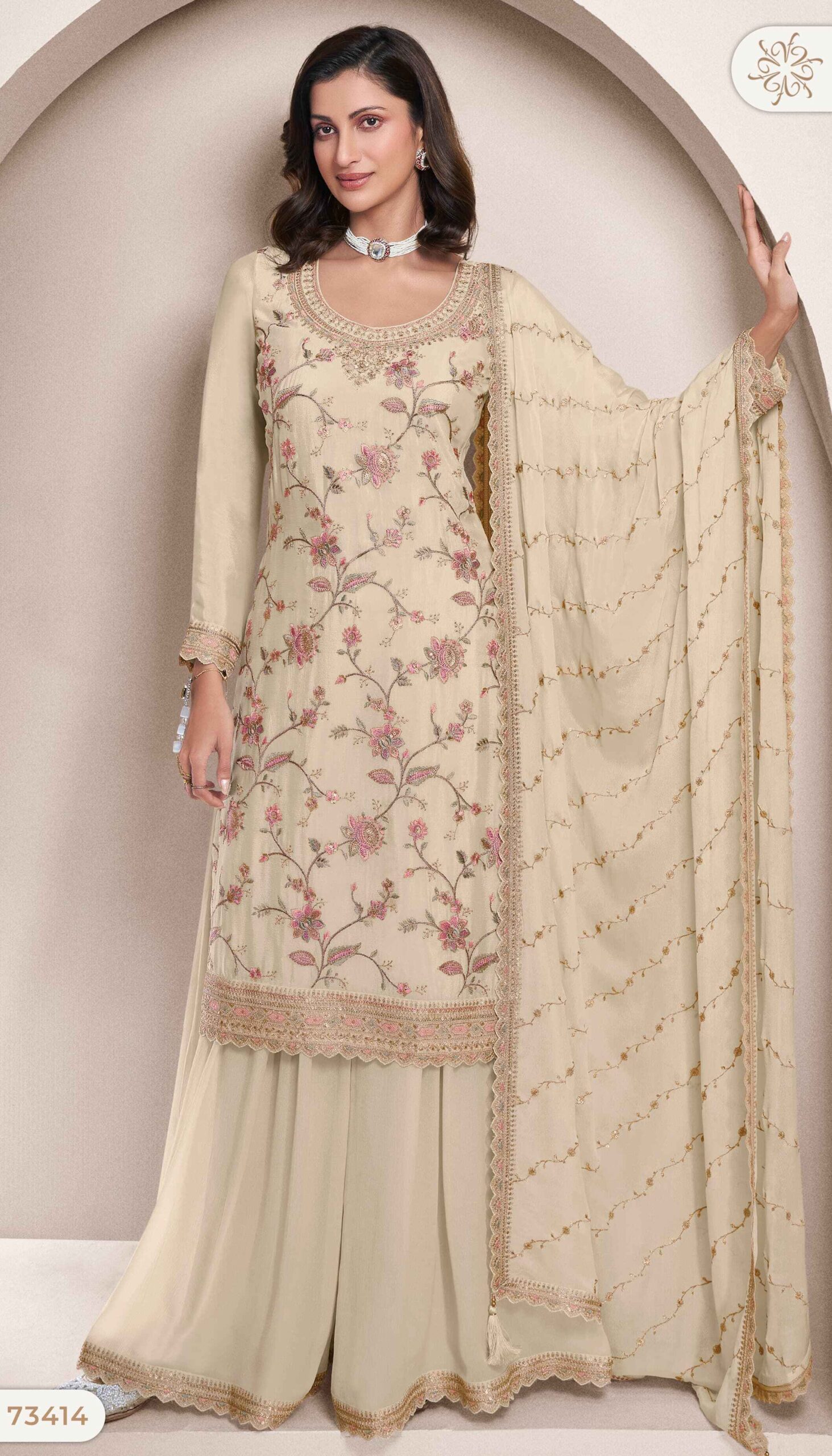 Vinay Kuleesh Lekha Chinon Wholesale Designer Salwar Kameez Collection - Image 5