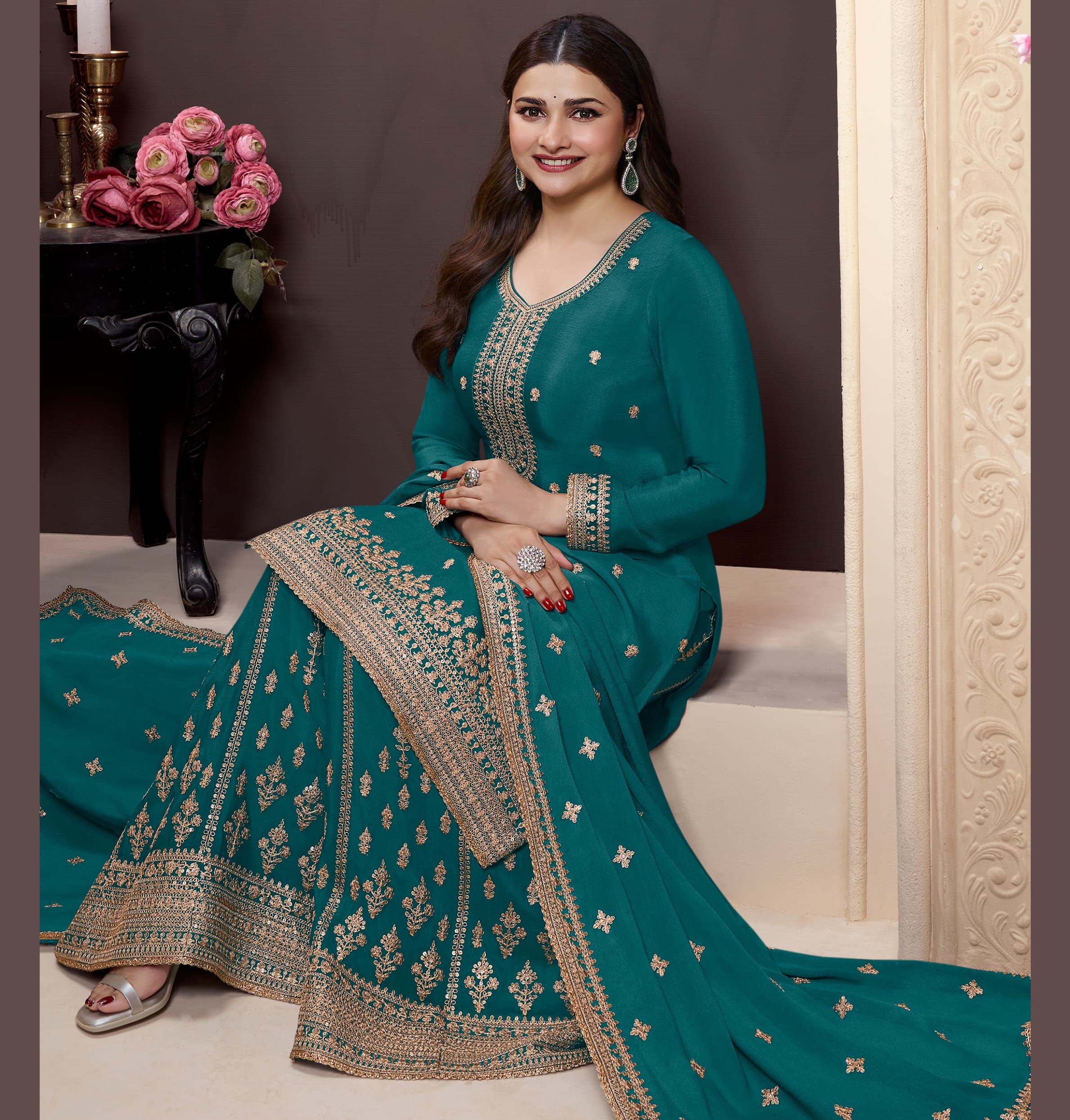 Vinay Kuleesh Shania Chinon Wholesale Designer Salwar Suit Catalog