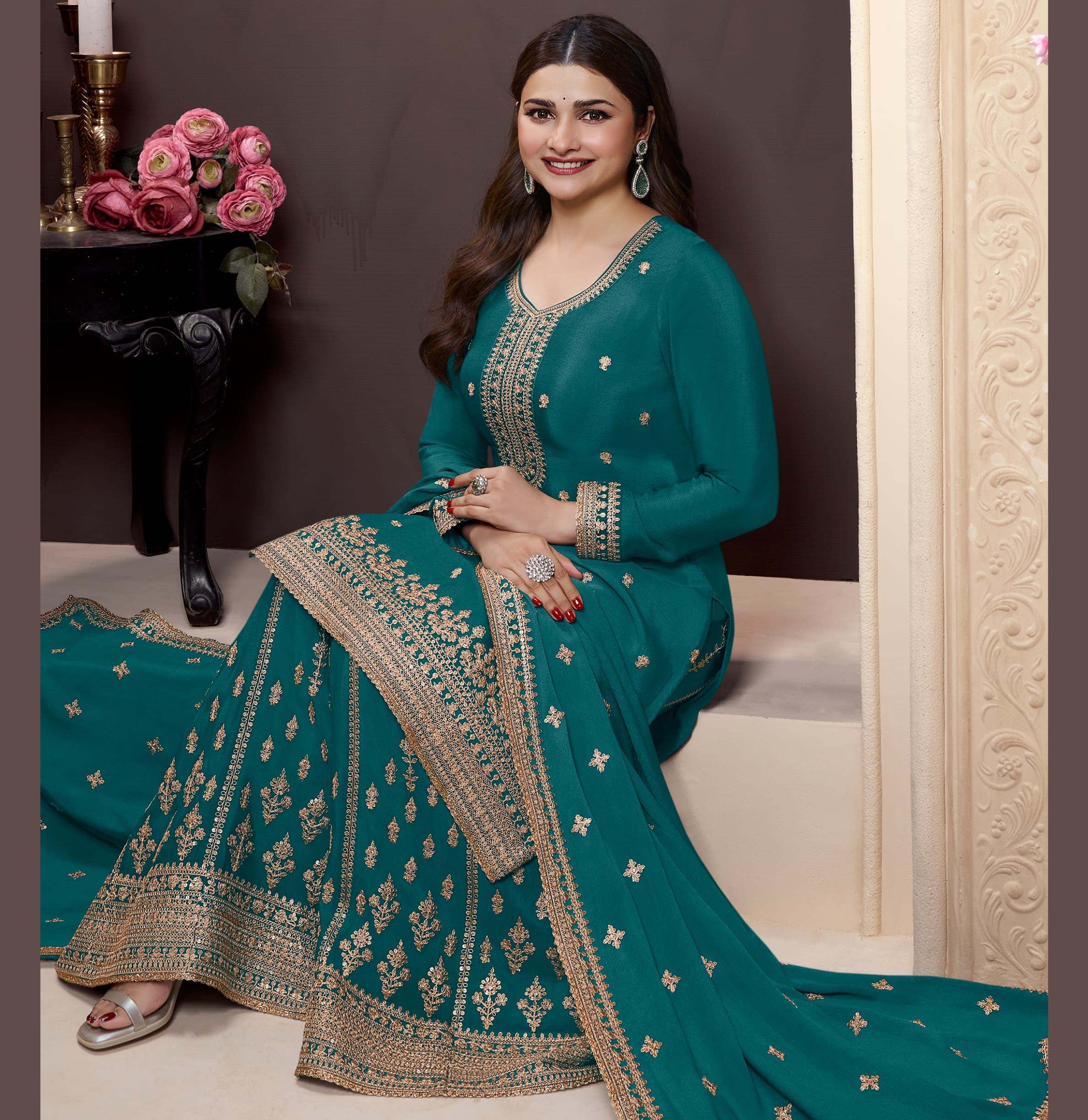 Vinay Kuleesh Shaniya Chinon Wholesale Designer Salwar Suit Catalog