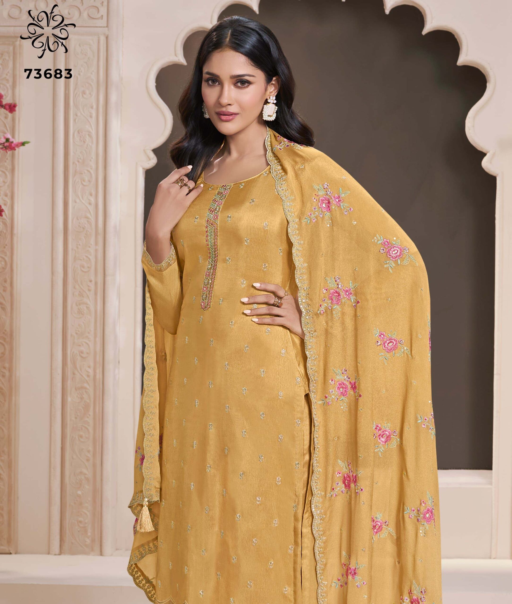Vinay Kuleesh Zarkan Munga Silk Wholesale Designer Salwar Suit Catalog