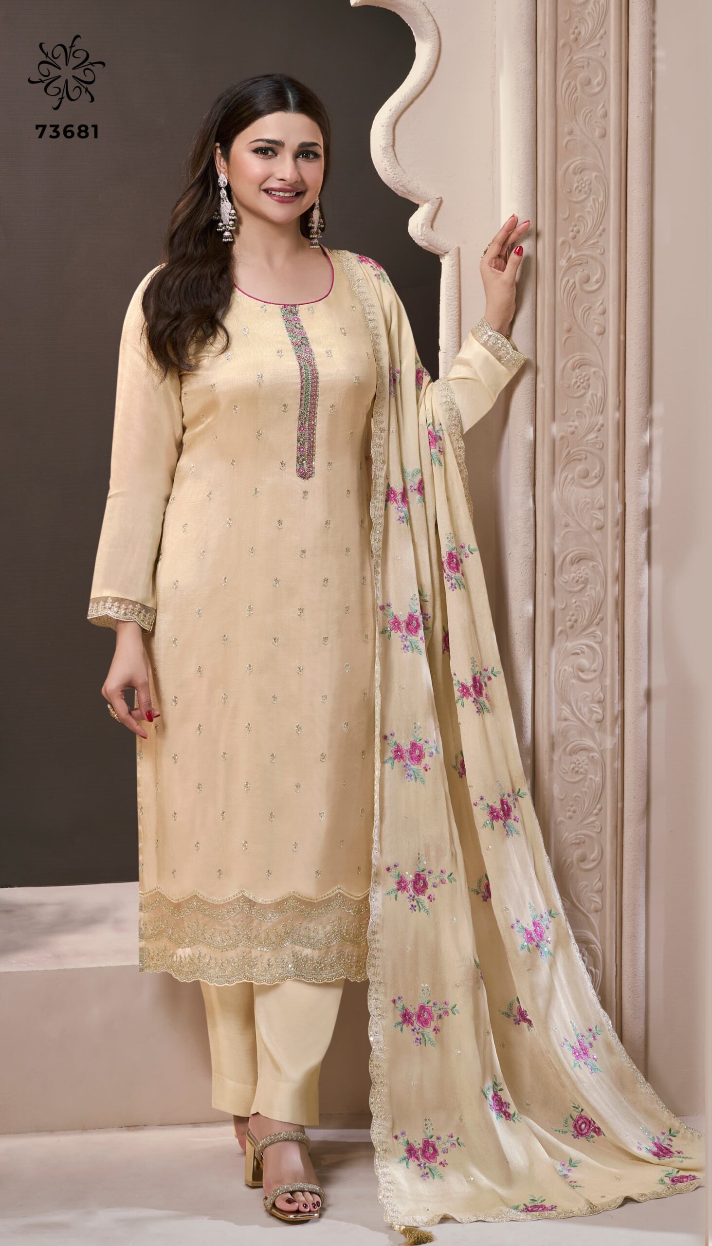 Vinay Kuleesh Zarkan Munga Silk Wholesale Designer Salwar Suit Catalog - Image 5