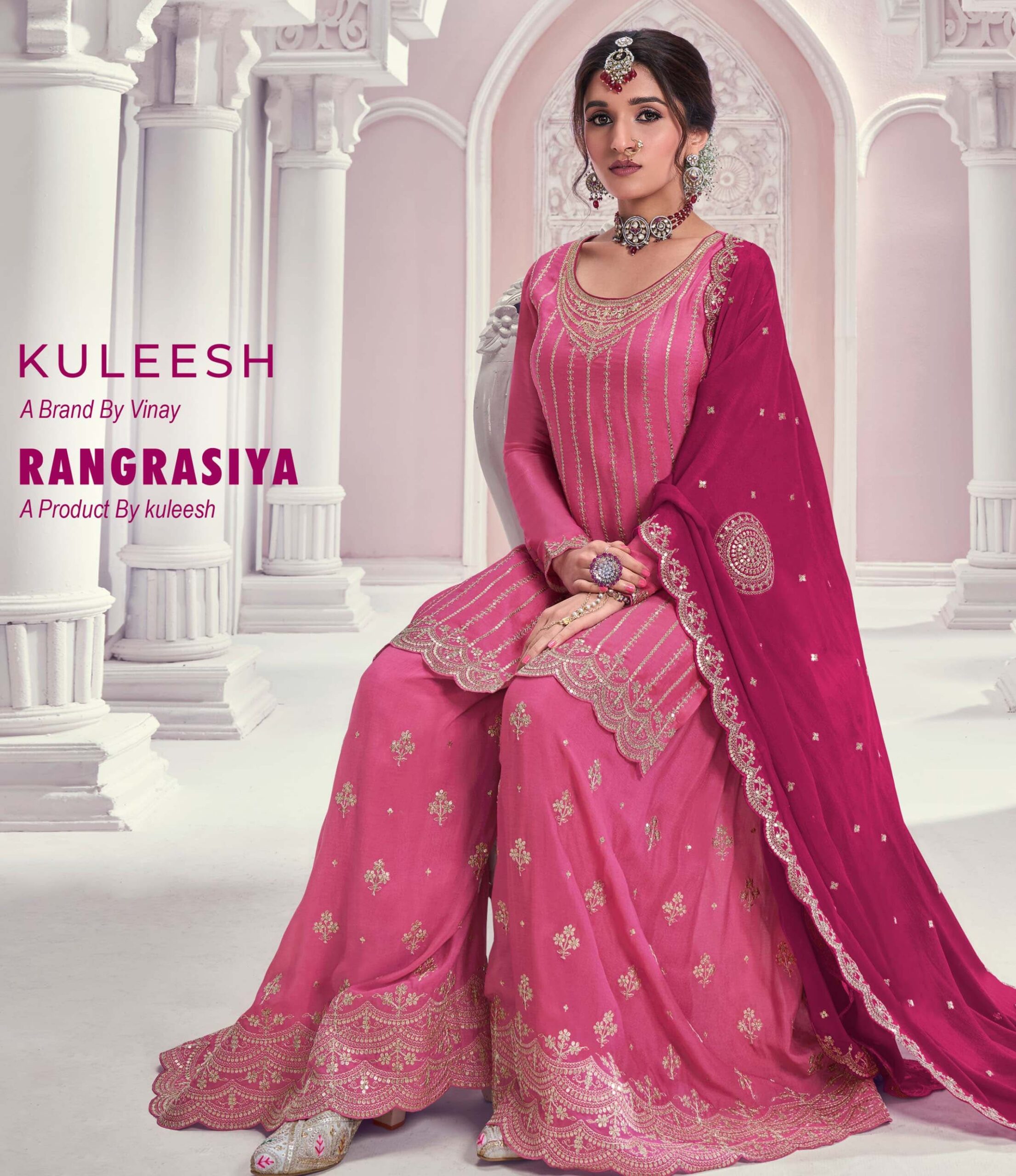 Vinay Rangrasiya Chinon Wholesale Designer Salwar Suit Catalog