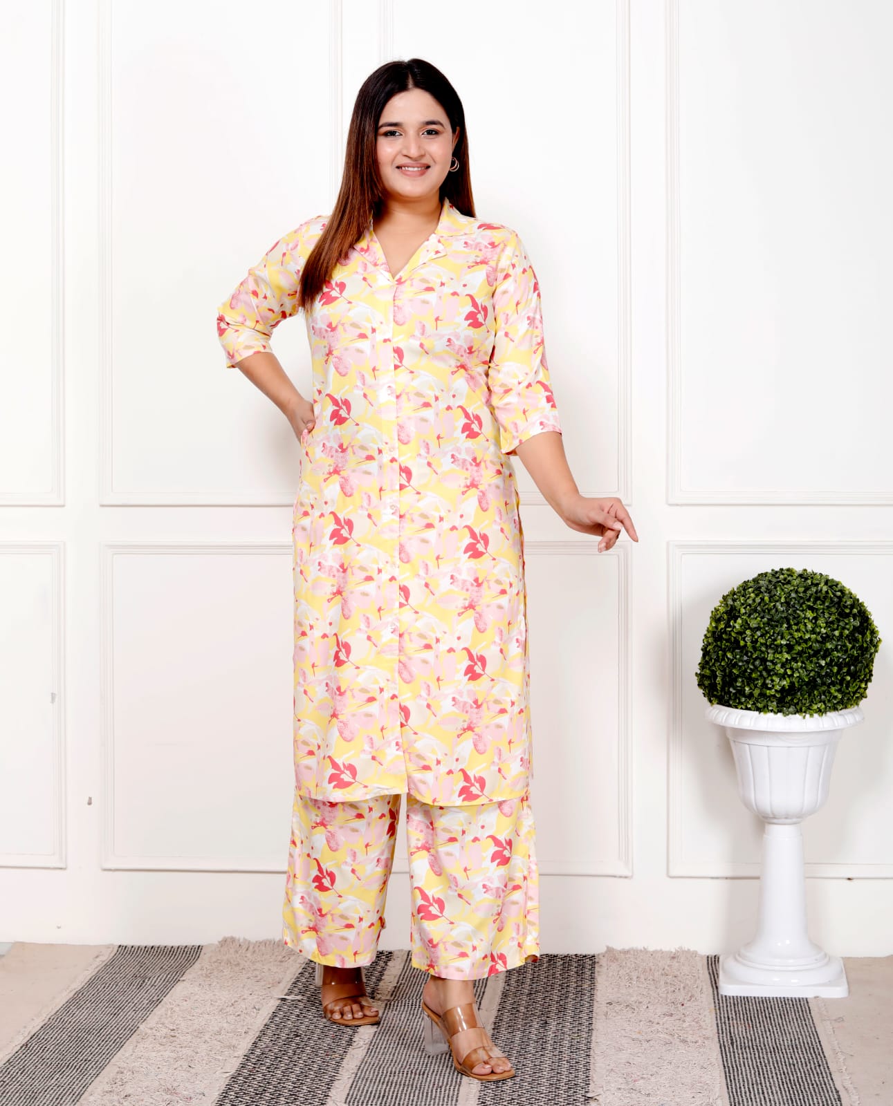 Vardan Ethnic Flora Vol 1 Rayon Wholesale Kurti With Plazo Catalog - Image 4