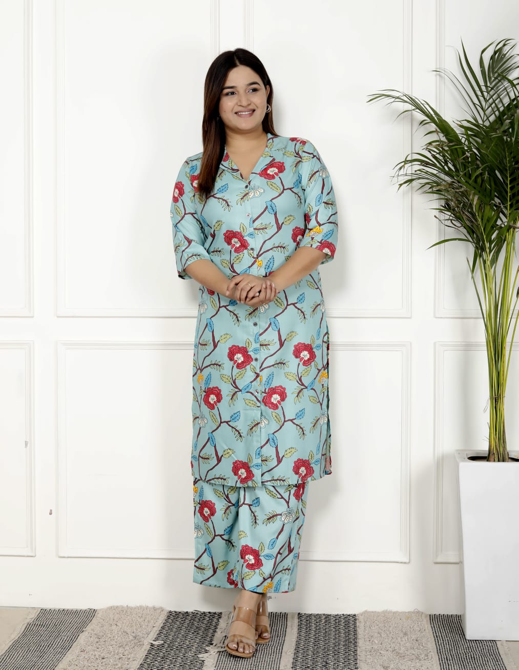 Vardan Ethnic Flora Vol 1 Rayon Wholesale Kurti With Plazo Catalog - Image 6