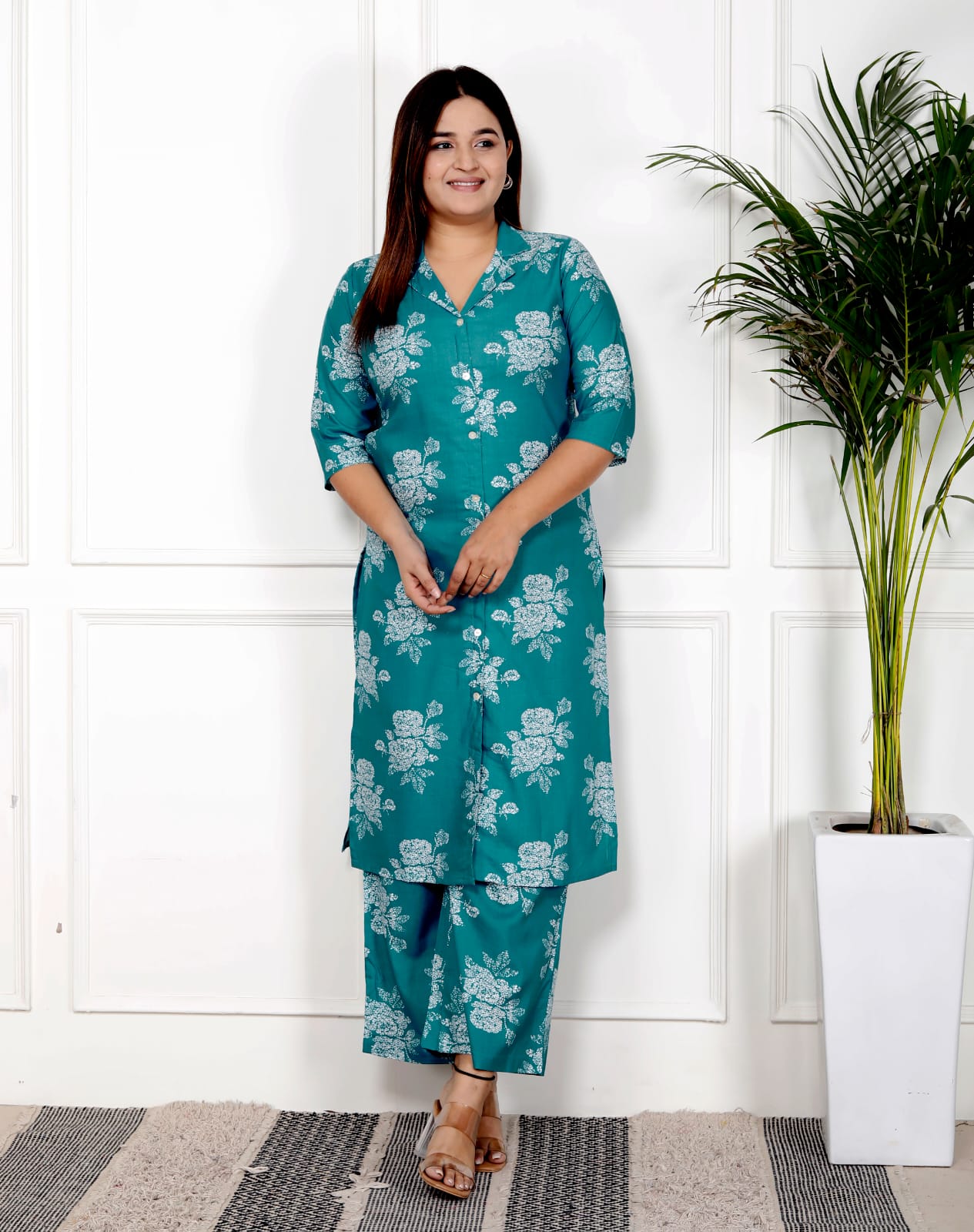 Vardan Ethnic Flora Vol 1 Rayon Wholesale Kurti With Plazo Catalog - Image 7