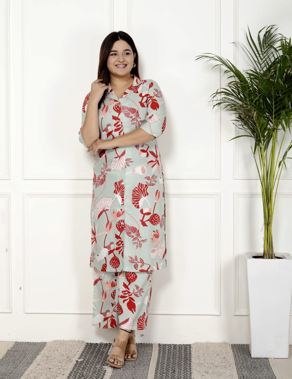 Vardan Ethnic Flora Vol 1 Rayon Wholesale Kurti With Plazo Catalog - Image 13