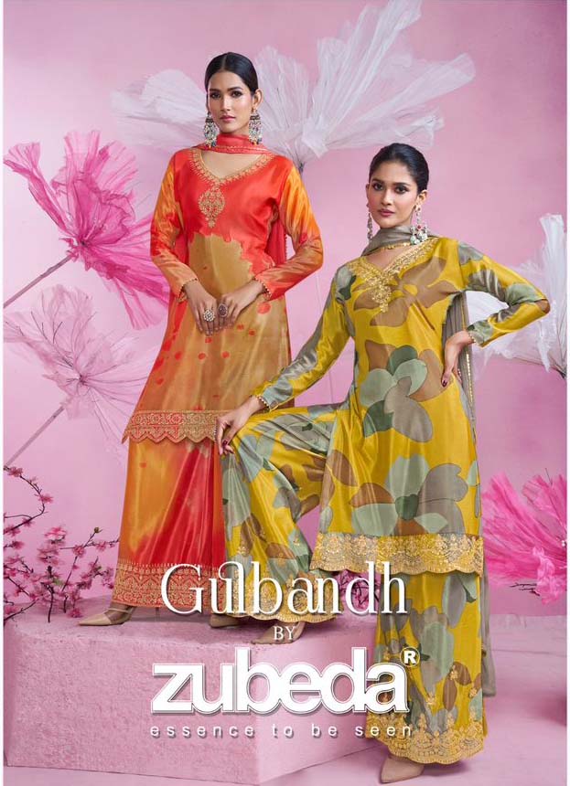 Zubeda Gul Bandh Chinon Silk Wholesale Designer Salwar Suit Collection