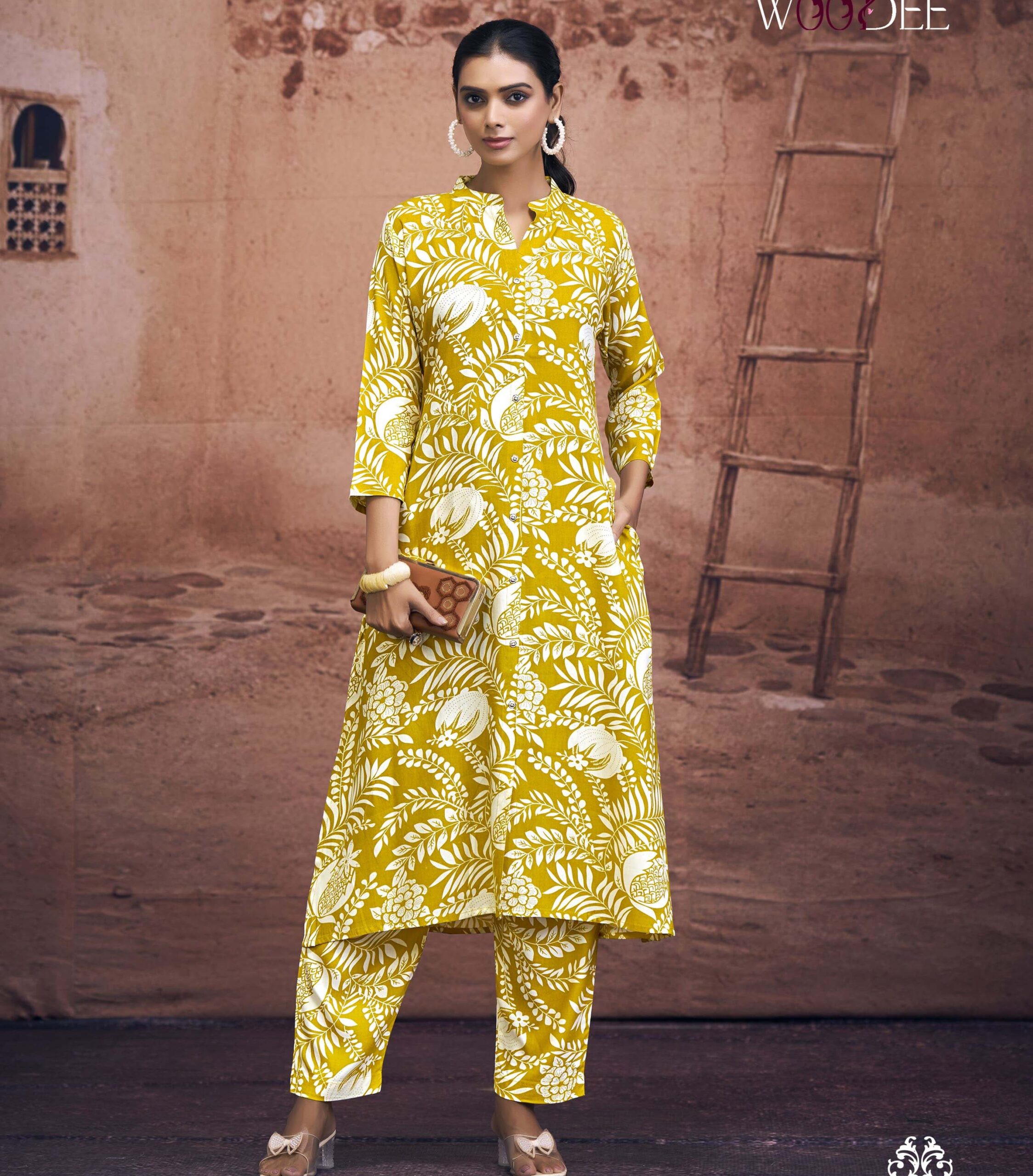 Woodee Shakira Premium Heavy Reyon Print Wholesale Co-Ord Set Catalog