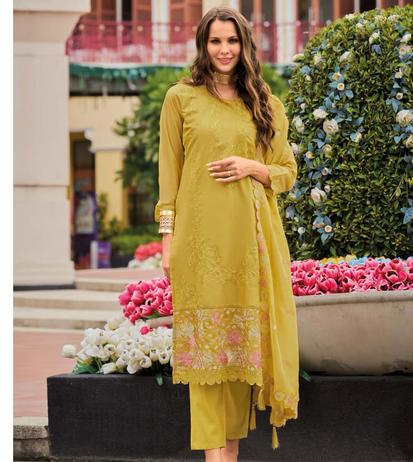 Zaveri Mritsa Soft Organza Embroidered Wholesale Readymade Salwar Kameez Catalog