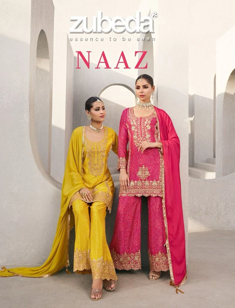 Zubeda Naaz Chinon Silk Digital Printed Wholesale Designer Readymade Salwar Suit Collection