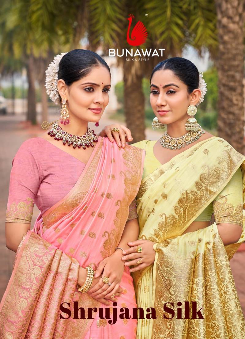 Bunawat Shrujana Silk Traditional Wear Silk Wholesale Sarees Collection