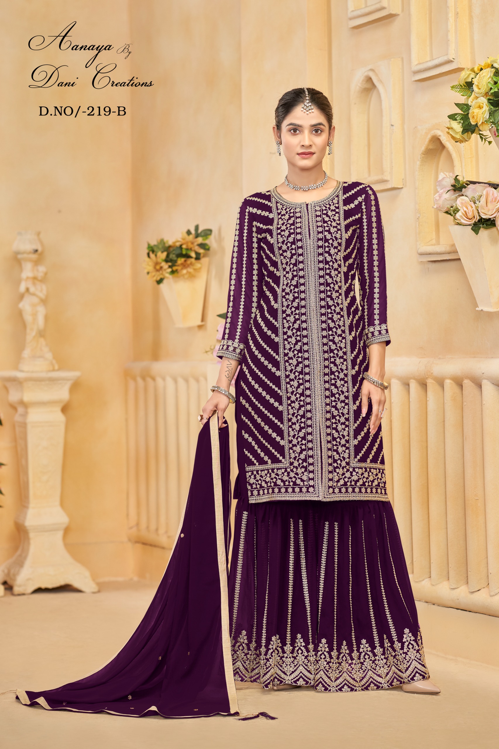 Aanaya Vol 219 Faux Georgette Wholesale Designer Salwar Kameez Collection - Image 4