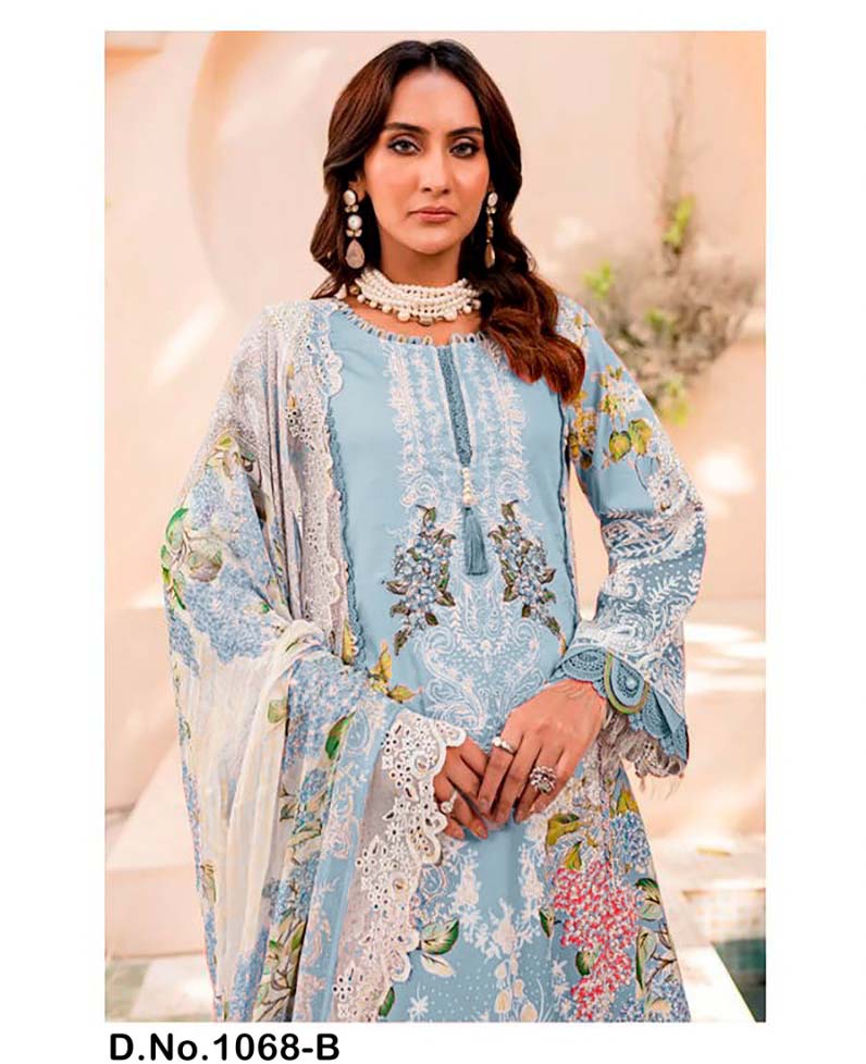 Aasha Needle Wonder Vol 7 A To D Chiffon Dupatta Wholesale Pakistani Salwar Kameez Catalog