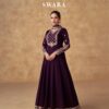 Aashirwad Creation Swara Chinon Silk Gown Wholesale Catalog
