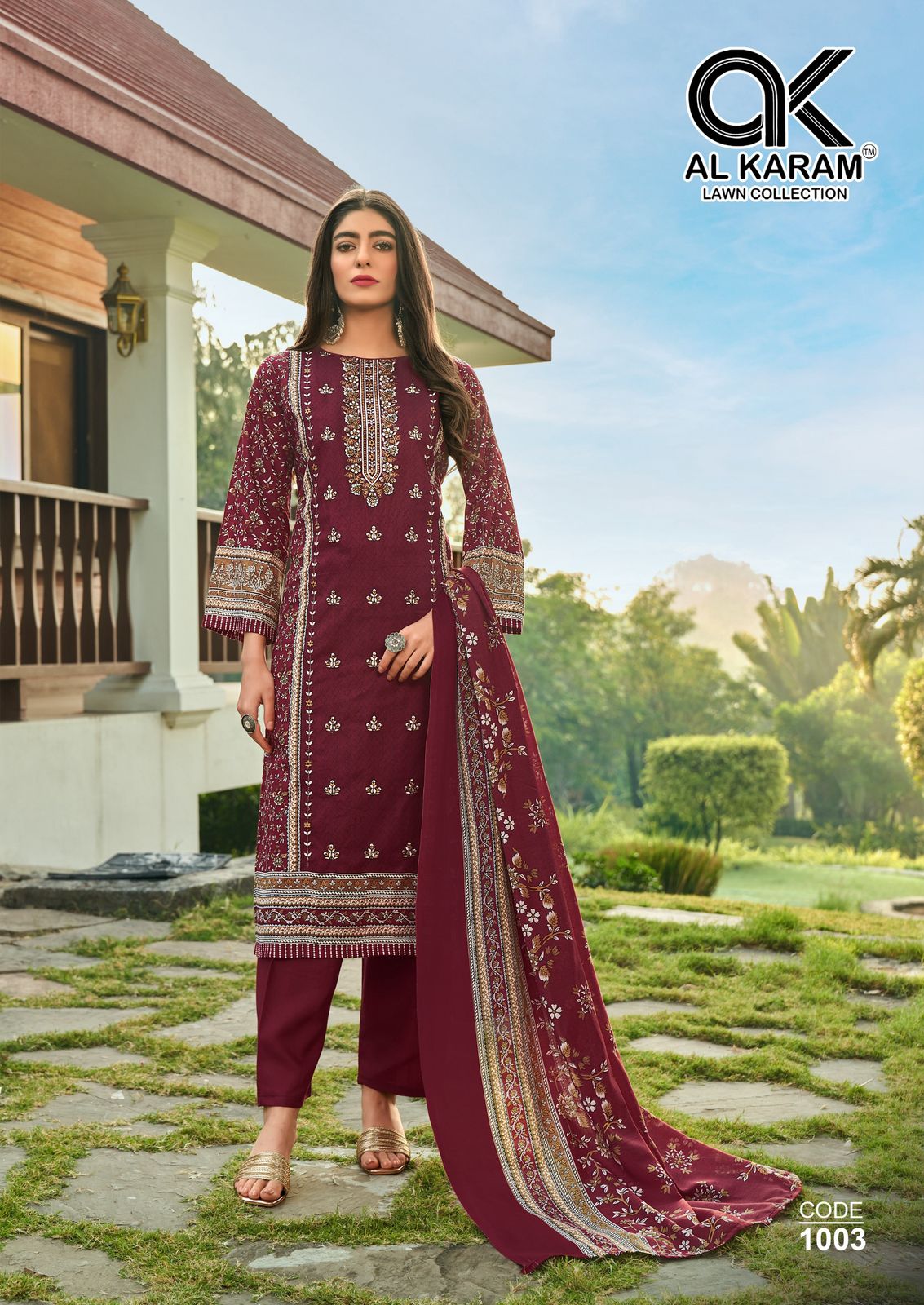 Alkaram Dilshad Vol-01 Cotton Wholesale Karachi Dress Material Catalog - Image 4