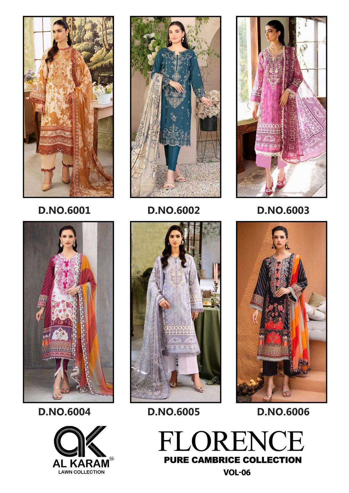 Alkaram Florence Vol-06 Cotton Wholesale Karachi Dress Material Catalog - Image 8