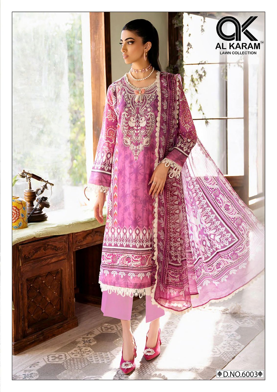 Alkaram Florence Vol-06 Cotton Wholesale Karachi Dress Material Catalog - Image 4