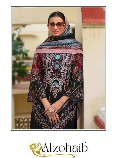 Alzohaib Az 1147 To 1185 Chiffon Dupatta Wholesale Pakistani Suits Collection