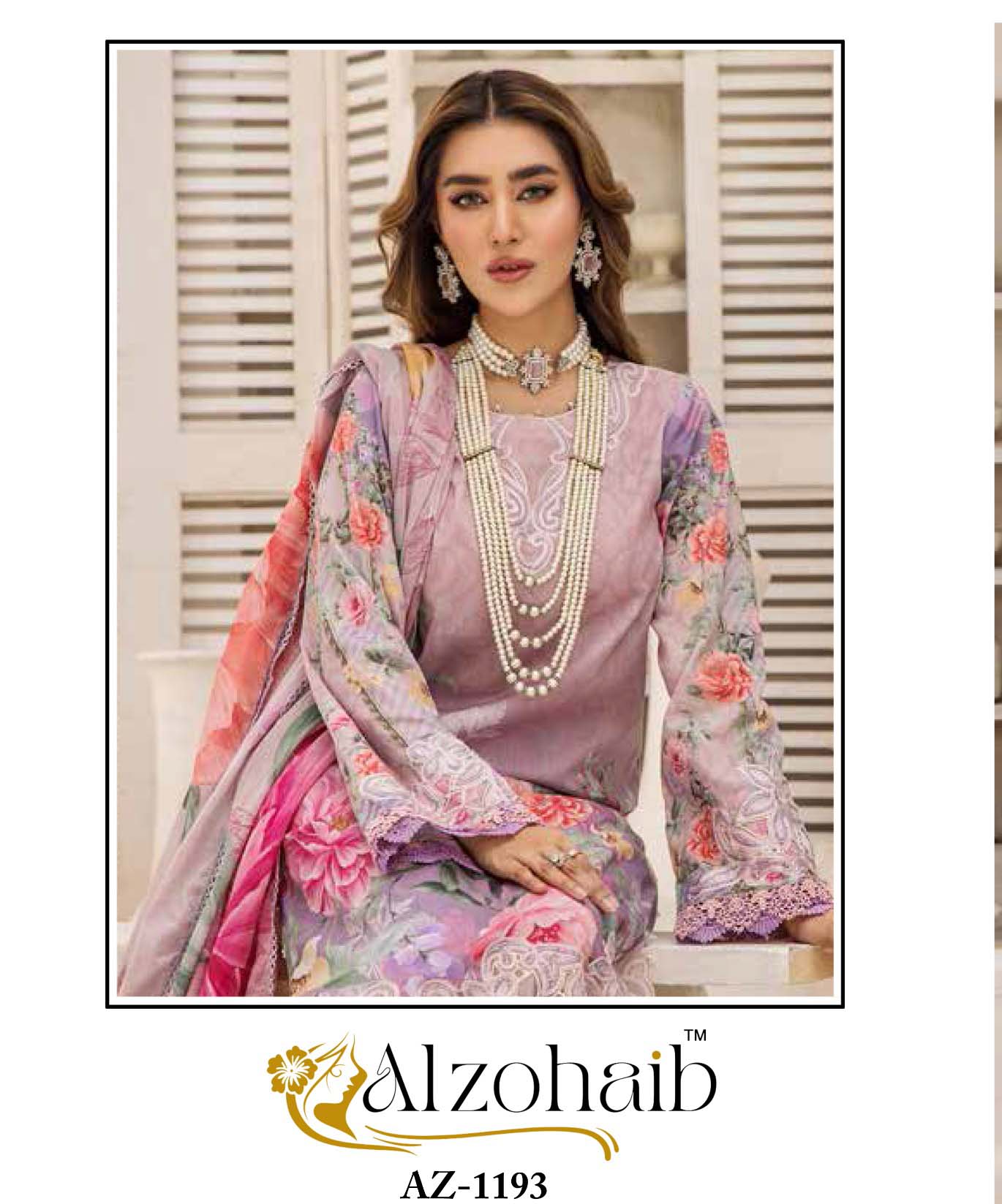 Alzohaib Sakina Cotton Dupatta Wholesale Pakistani Salwar Suits Collection