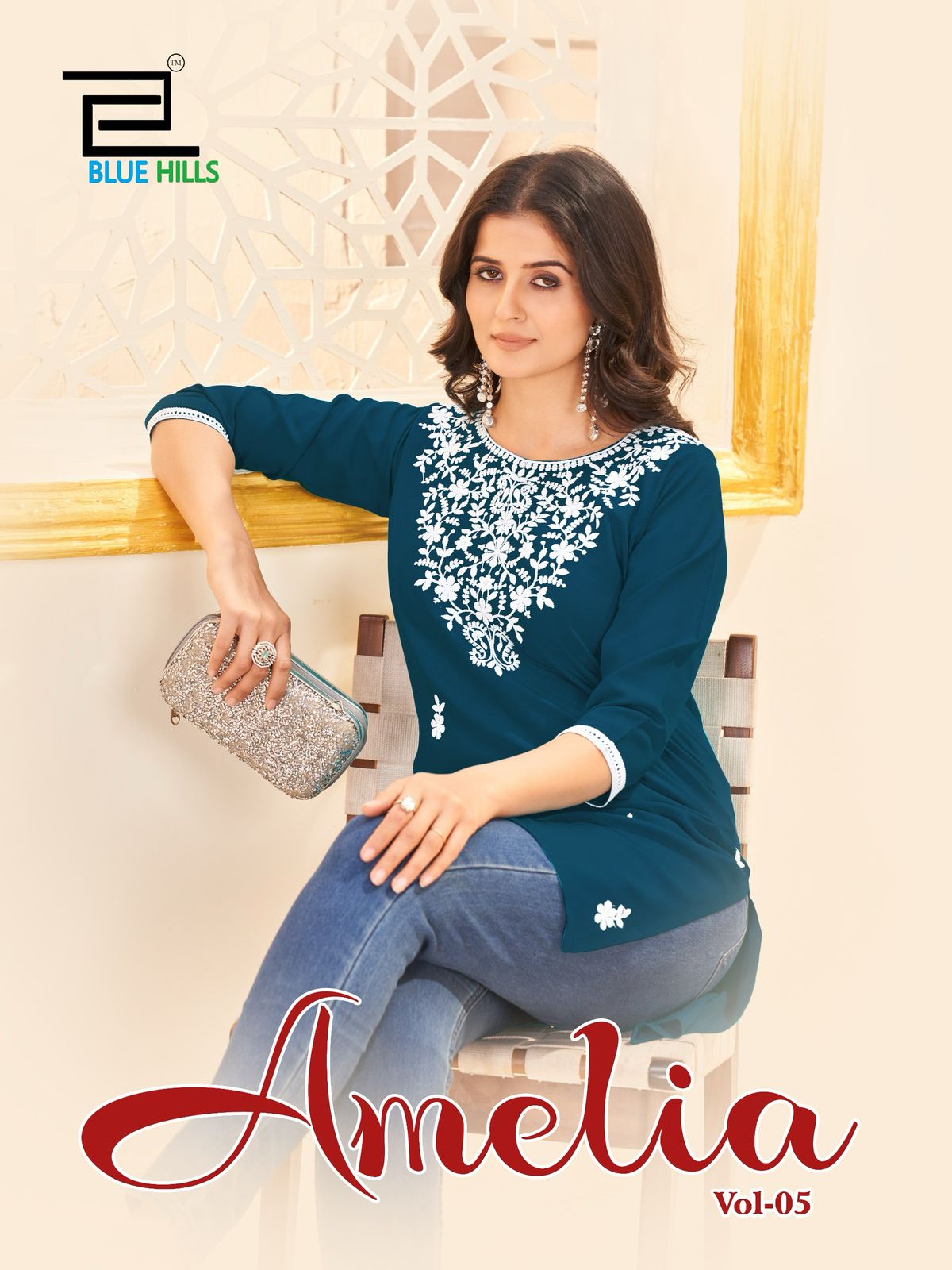 Blue Hills Amelia Vol 5 14 Kg Rayon Wholesale Fancy Kurtis Catalog
