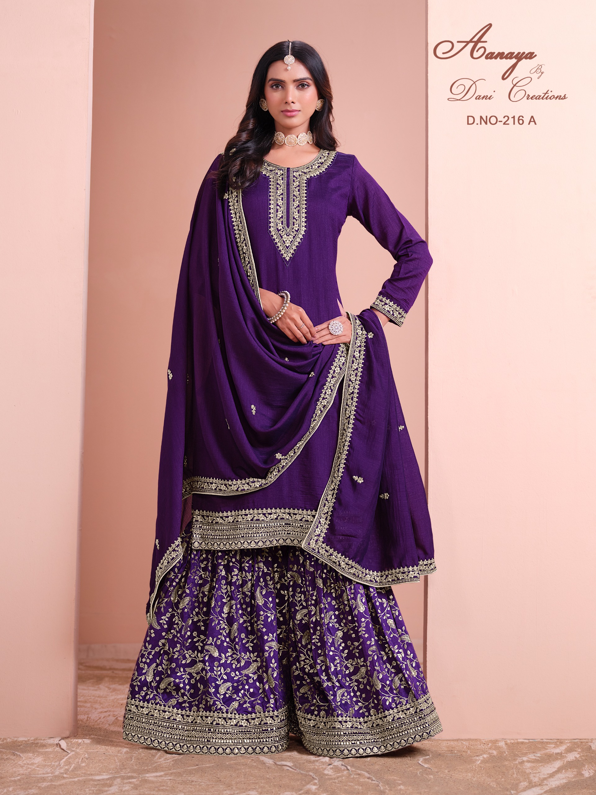 Dani Creation Aanaya Vol 216 Art Silk Plazo Salwar Suit Set Wholesale Catalog - Image 2