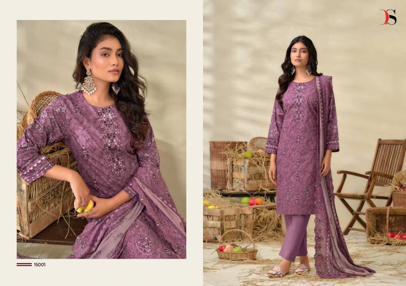 Deepsy Bin Saeed 15 Lawn Collection Cotton Wholesale Pakistani Suit Collection - Image 4