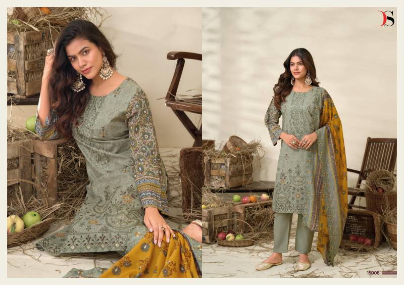 Deepsy Bin Saeed 15 Lawn Collection Cotton Wholesale Pakistani Suit Collection - Image 5