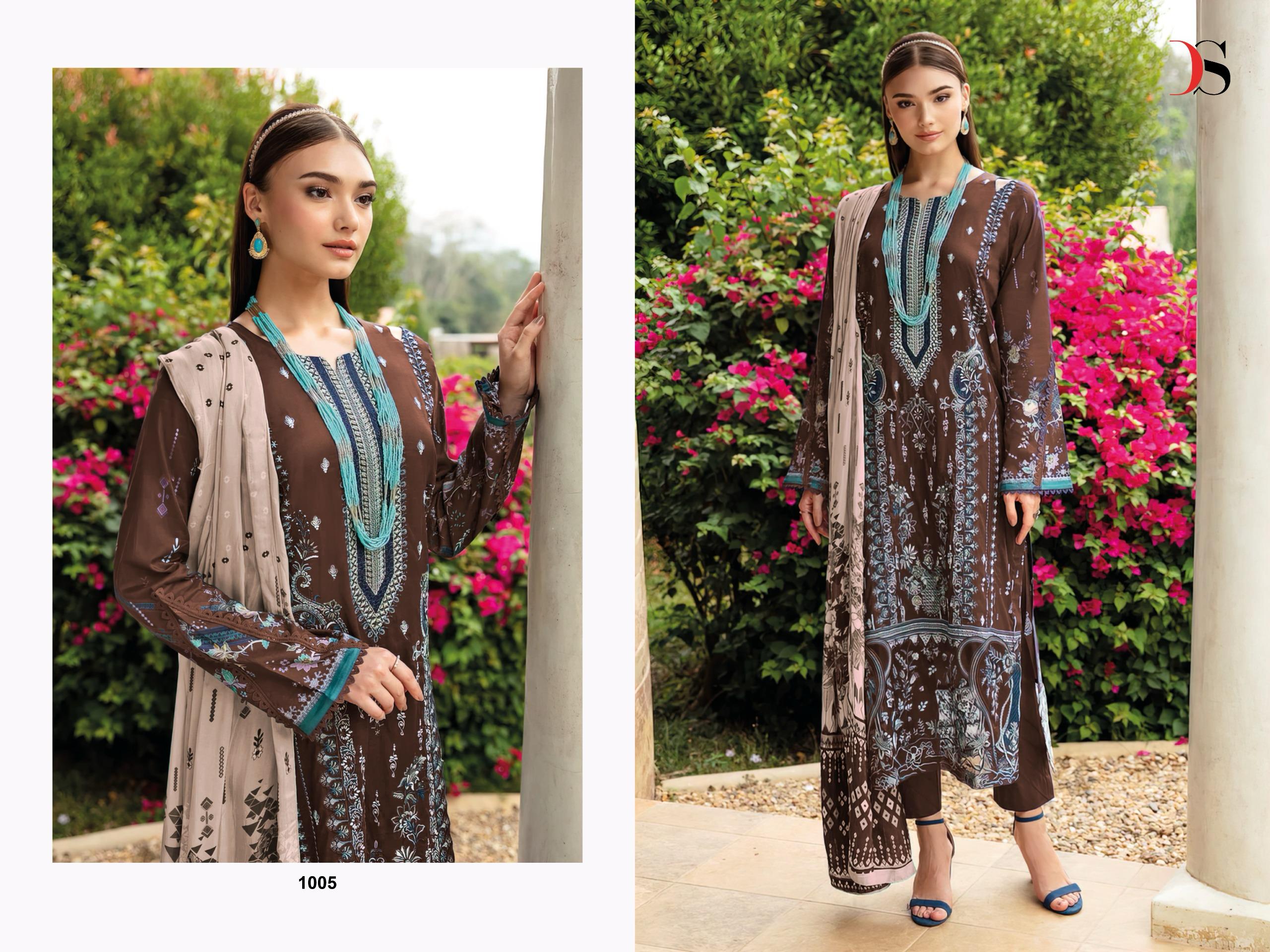 Deepsy Cheveron 14 Chiffon Dupatta Wholesale Pakistani Salwar Suits Collection - Image 2