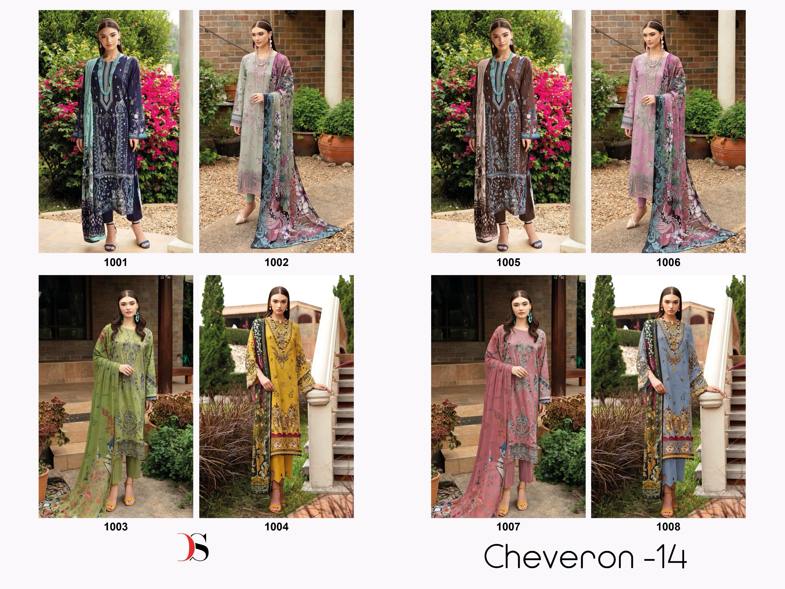 Deepsy Cheveron 14 Cotton Dupatta Wholesale Pakistani Salwar Suits Collection - Image 9