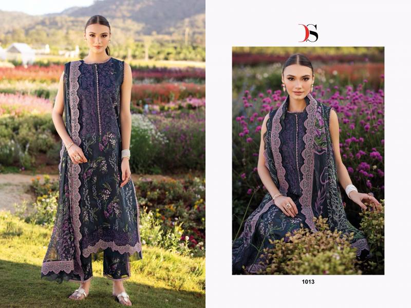 Deepsy Jade Flora 25 Vol 2 Chiffon Dupatta Wholesale Pakistani Suit Collection - Image 6