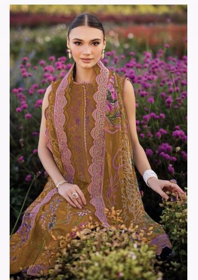 Deepsy Jade Flora 25 Vol 2 Chiffon Dupatta Wholesale Pakistani Suit Collection