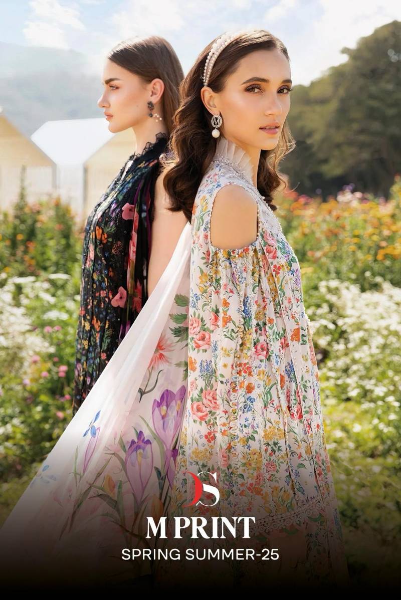 Deepsy M Print Spring Summer 25 Cotton Dupatta Wholesale Pakistani Salwar Kameez Catalog