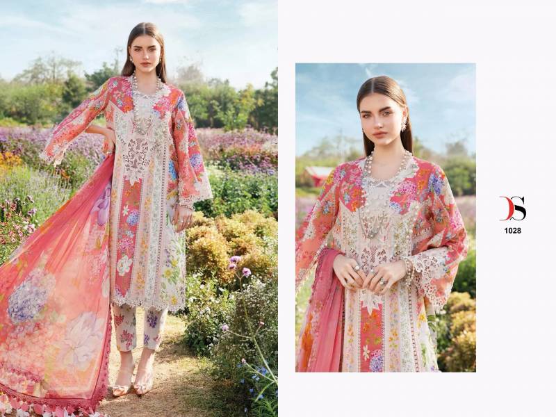 Deepsy M Print Spring Summer 25 Cotton Dupatta Wholesale Pakistani Salwar Kameez Catalog - Image 8