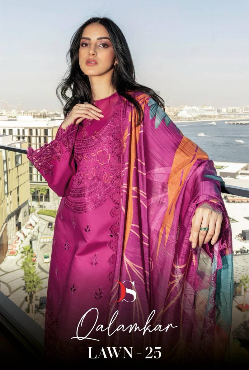 Deepsy Qalamkar Lawn 25 Cotton Wholesale Pakistani Salwar Suits Collection