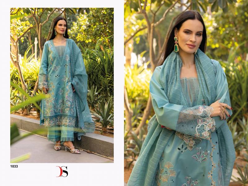 DeepsyĀ Qalamkar Lawn 25 Cotton Wholesale Pakistani Salwar Suits Collection - Image 4