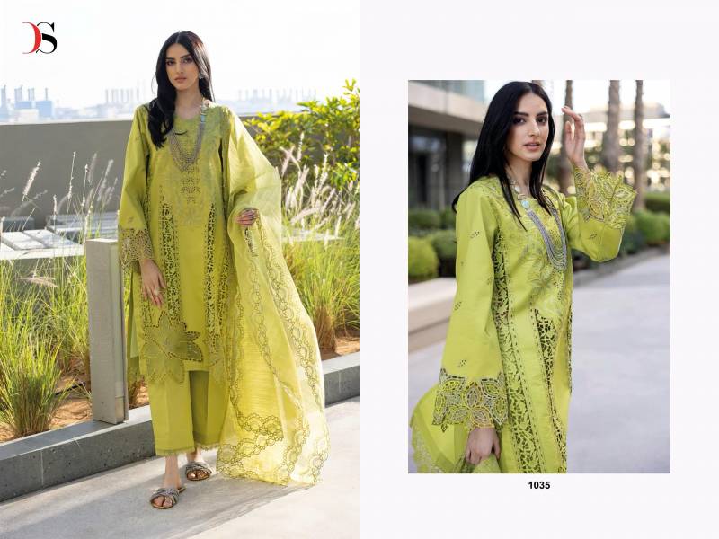 DeepsyĀ Qalamkar Lawn 25 Cotton Wholesale Pakistani Salwar Suits Collection - Image 5